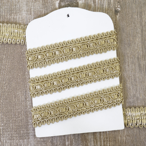 Тесьма PEGA тип интерьерная, цвет бежево-коричневый, 23 мм. Арт 844181923A1903          