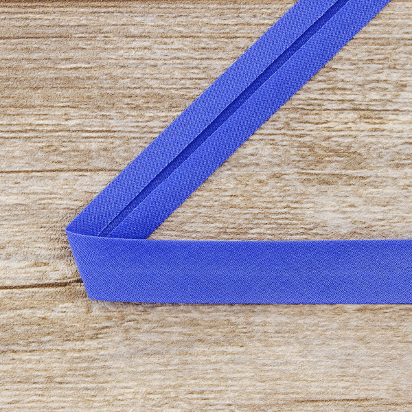 Косая бейка хлопок/полиэстер 20 мм, 25 м, цвет 93, барвинок. Арт 6120-20мм-93            