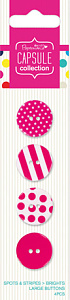 Набор пуговиц Spots & Stripes Brights - Pink