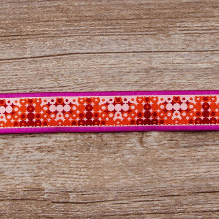 Лента жаккард SAFISA, 25 мм, 15 м, цвет 02. Арт 9105-25мм-02