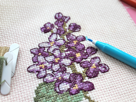 Маркер для разметки на ткани, линия 1 мм, цвет голубой, смываемый водой. Арт 295                     