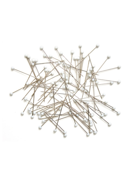 Булавки портновские со стекляными круглыми головками, 95 шт. Арт HGC679.01