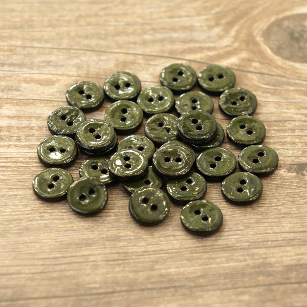 Пуговицы CONCEPT, размер 18, кокос, цвет COL.2 зеленый. Арт 1919H-018-COL.2