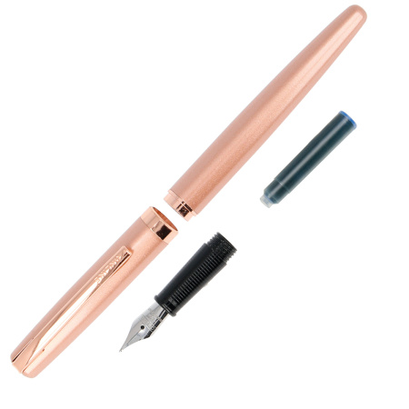 Ручка перьевая "Eleganza Classic" с синим картриджем, размер пера M, 0.5 мм, цвет корпуса RoseGold. Арт 34565