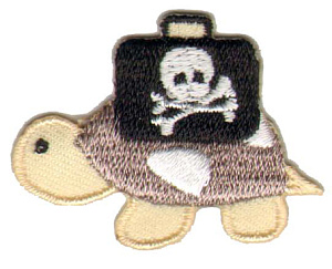 Термоаппликация HKM "Черепаха с пиратким чемоданом"