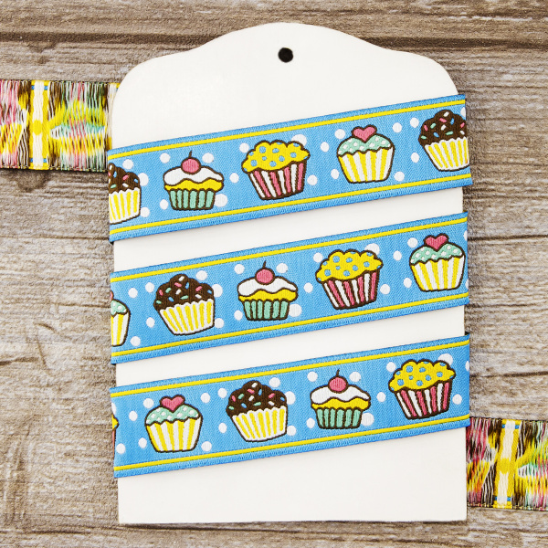 Лента жаккард SAFISA, 25 мм, 15 м, цвет 02. Арт 9176-25мм-02