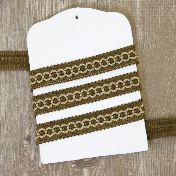 Тесьма PEGA тип интерьерная, цвет коричневый, 17 мм. Арт 844157017DA004          