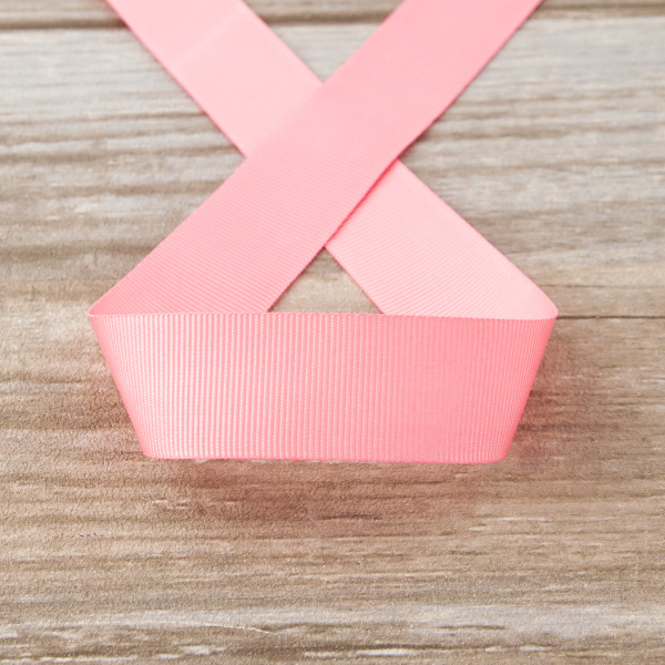 Лента репсовая SAFISA, 25 мм, 25 м, цвет 06 розово-персиковый. Арт 350-25мм-06