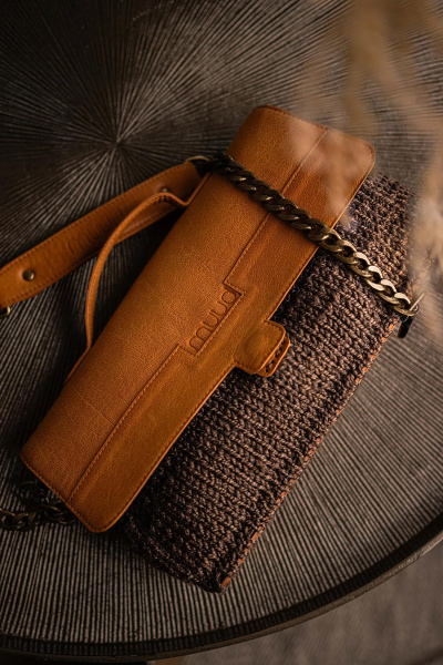 Крышка "Callie" для сумки с ручкой и пришивной кнопкой Whisky. Арт QB-4458/Whisky