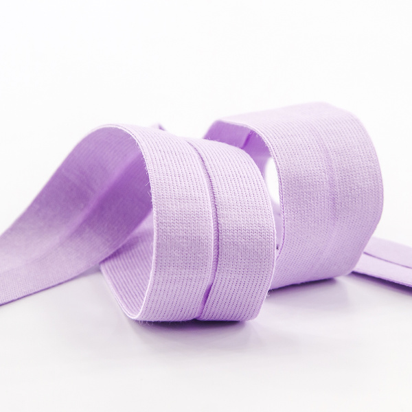 Косая бейка хлопок, 20 мм, 20 м, цвет 08, сиреневый. Арт 6598-20мм-08