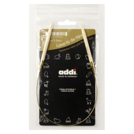 Спицы, круговые, бамбук addiNature BAMBOO №5,5, 40 см. Арт 555-7/5.5-40