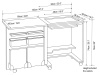 Стол раскладной для швейной машины COMPACT, серый дуб. Арт TLM.C-G001                  