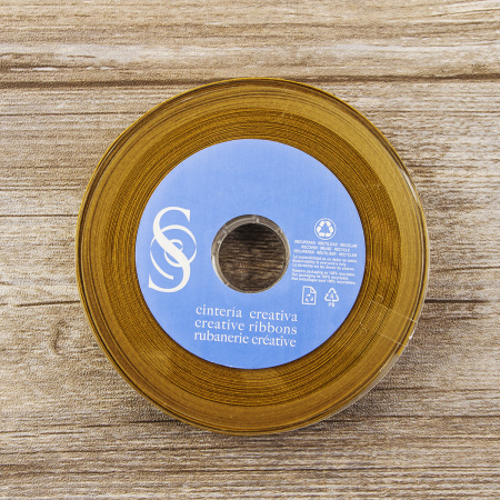 Косая бейка хлопок/полиэстер 20 мм, 25 м, цвет 44, бронзовый. Арт 6120-20мм-44            