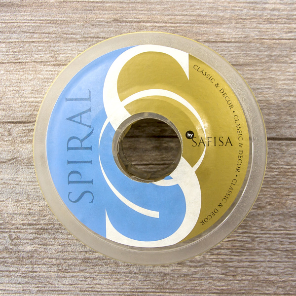 Лента органза с рисунком SAFISA, 25 мм, 15 м, цвет 01, желтый. Арт 25212-25-01              