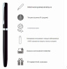 Ручка перьевая "Eleganza Classic" с синим картриджем, размер пера M, 0.5 мм, корпус черный и серебро. Арт 34362