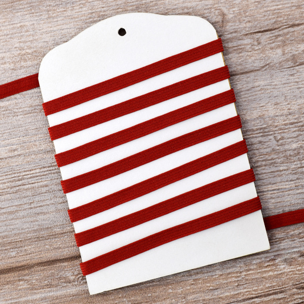 Резинка 6,6 мм, цвет темно-красный. Арт 851113010L8506