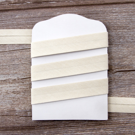 Косая бейка хлопок, 20 мм, 20 м, цвет 63, цвет бежевый. Арт 6570-20мм-63