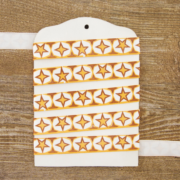 Лента с рисунком SAFISA, 15 мм, 15 м, цвет 02. Арт 25258-15мм-02           