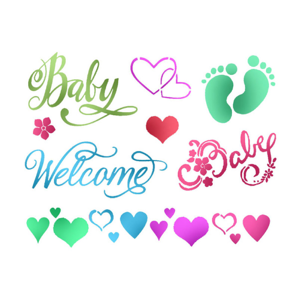 Трафарет "Baby Welcome". Арт KSD295