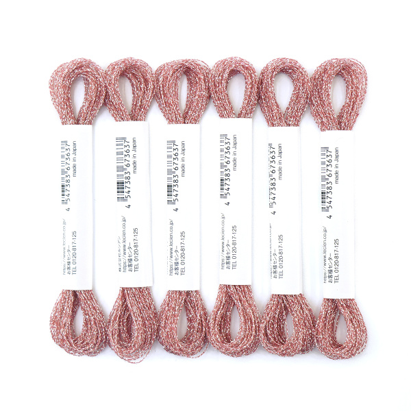 Мулине COSMO Sparkle металлизированное, цвет розовый темный. Арт 76/5