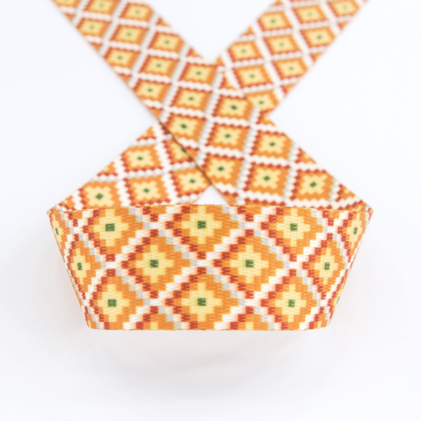 Тесьма ременная декоративная, 30 мм, цвет горчичный, 10 м. Арт 35135-30мм-02