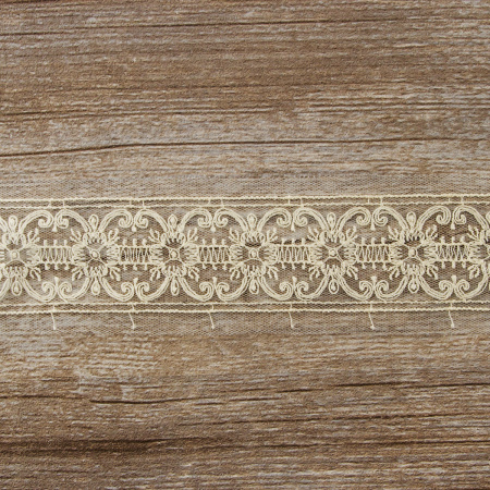 Кружево-вышивка на тюле, 20 мм. Арт 42196/58