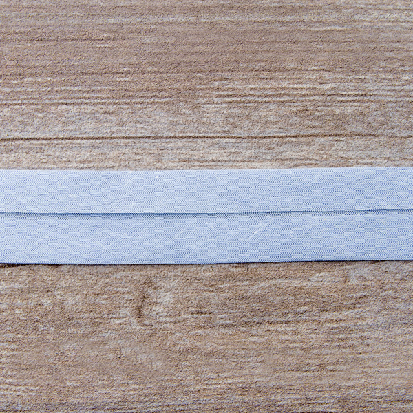 Косая бейка хлопок/полиэстер на блистере, 30 мм, 2,5 м, цвет 04, светло-голубой. Арт P06120-30мм-04          