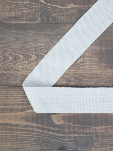 Тесьма киперная SAFISA, 30 мм, 25 м, цвет 02, белый. Арт 0270-30мм-02