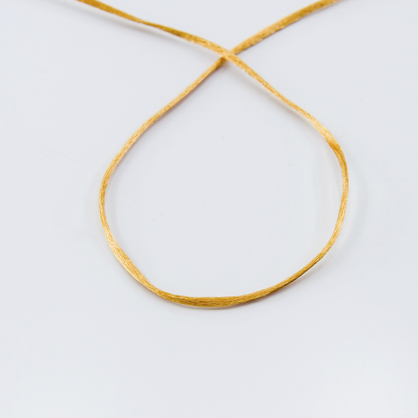 Шнур атласный SAFISA 1,5 мм, 25 м, цвет 54, бежево-золотистый. Арт 470-54                  