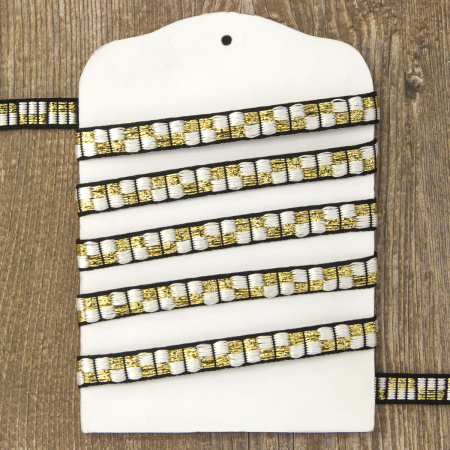 Лента PEGA с орнаментом шахматка. Арт 819616510DP701          