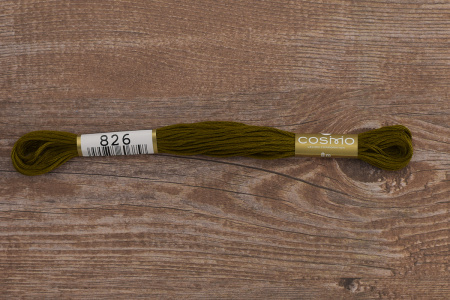 Мулине COSMO однотонный цвет  826       . Арт 25-6/826       