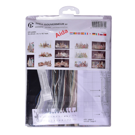 Набор для вышивания "Лондон", канва аида (черная) 18 ct. Арт 470.05                  