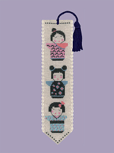 Набор для вышивания закладки "Bookmark Kokeshi" (Кокеши)