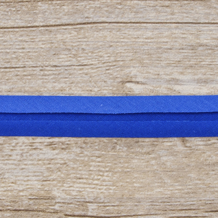 Косая бейка хлопок/полиэстер 20 мм, 25 м, цвет 71, насыщенный серо-синий темный. Арт 6120-20мм-71            