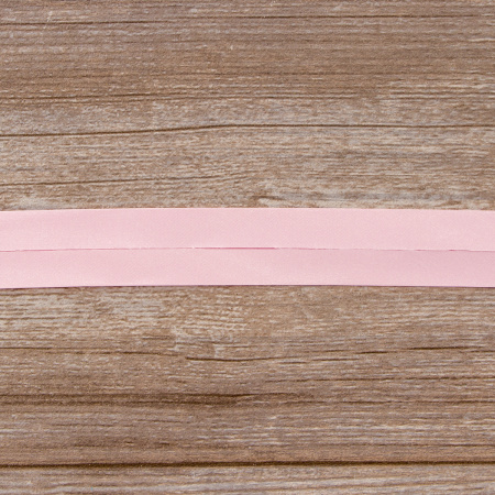 Косая бейка атласная 30 мм, 25 м, цвет 05, розовый. Арт 6260-30мм-05            