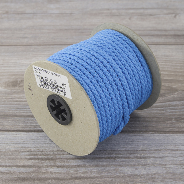 Шнур PEGA полиэстровый, цвет голубой, 6,0 мм. Арт 842949700L4703