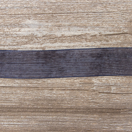 Лента органза SAFISA мини-рулон, 25 мм, 2,5 м, цвет 15, темно-серый. Арт P00520-25мм-15          