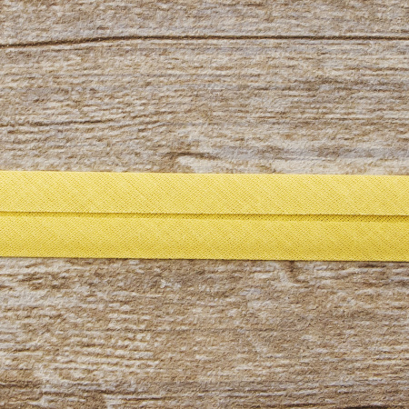 Косая бейка хлопок/полиэстер 20 мм, 25 м, цвет 63, бежевый. Арт 6120-20мм-63            