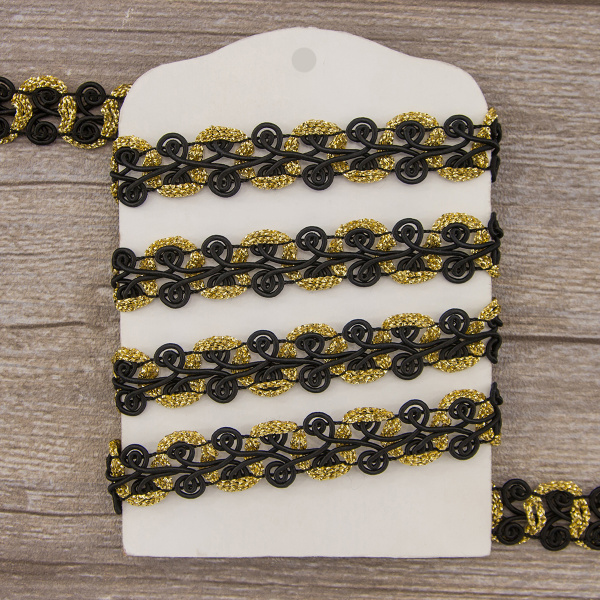 Тесьма PEGA декоративная с люрексом, 20 мм. Арт 844168320DA001          