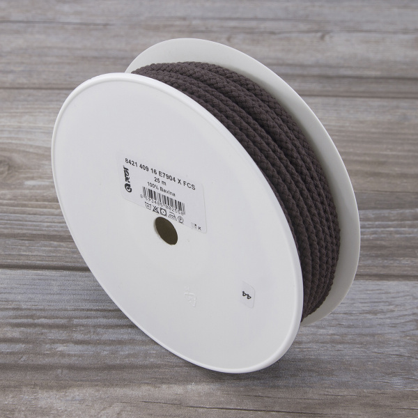 Шнур PEGA хлопковый, цвет коричневый, 5,3 мм. Арт 842140916E7904          