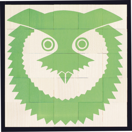 Мозаика из кубиков дизайнерская NAEF BASIC "Animal Puzzle" 3+, натуральное дерево, 25 деталей. Арт 9205