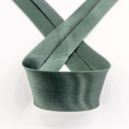 Косая бейка атласная 30 мм, 25 м, цвет 97, болотный. Арт 6260-30мм-97            