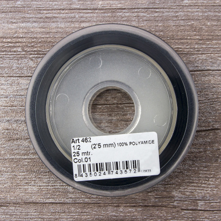 Шнур атласный SAFISA 2 мм, 25 м, цвет 01, черный. Арт 462-01                  