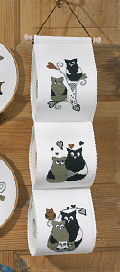 Набор для вышивания держателя для туалетной бумаги "Любовь сов"
