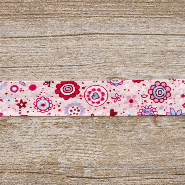 Косая бейка с рисунком SAFISA, арт.6512, 20 мм, 20 м, цвет 02. Арт 6512-20мм-02  