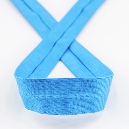 Косая бейка хлопок, 20 мм, 20 м, цвет 16, бирюзовый. Арт 6598-20мм-16