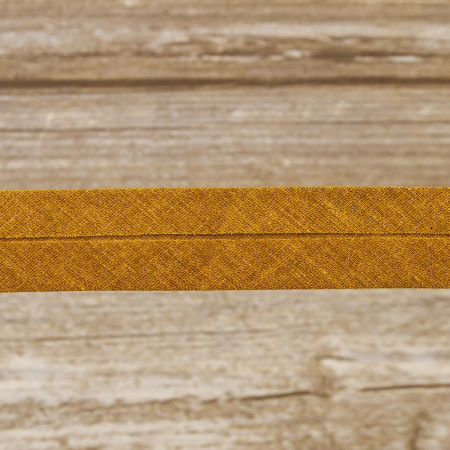 Косая бейка хлопок/полиэстер 20 мм, 25 м, цвет 104, кофейный. Арт 6120-20мм-104           