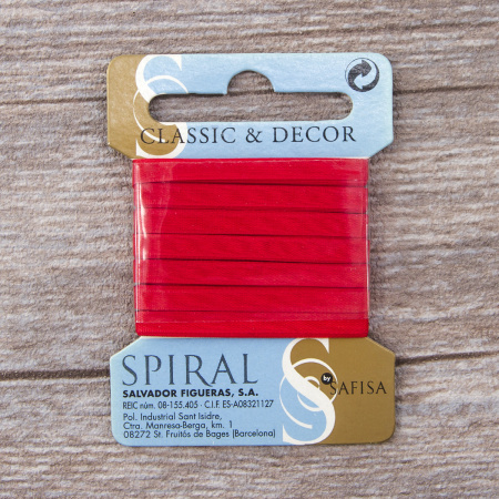 Лента для вышивания SAFISA на блистере, 4 мм, 5 м, цвет 14, красный. Арт P111-4мм-14             