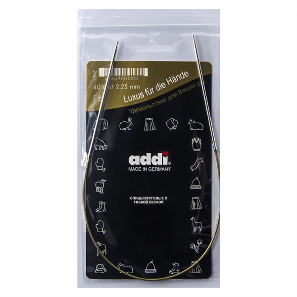 Спицы, круговые, супергладкие, addiClassic №2.25, 40 см. Арт 105-7/2.25-40