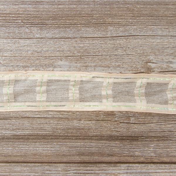 Лента органза "с памятью" SAFISA, 38 мм, 15 м цвет 83, чайная роза. Арт 25256-38мм-83           